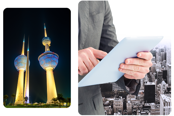 صورة توضح أحد خبراء عوائد الكويت أثناء تقديم خدمة تقييم عقاري معتمد لأحد عملائنا