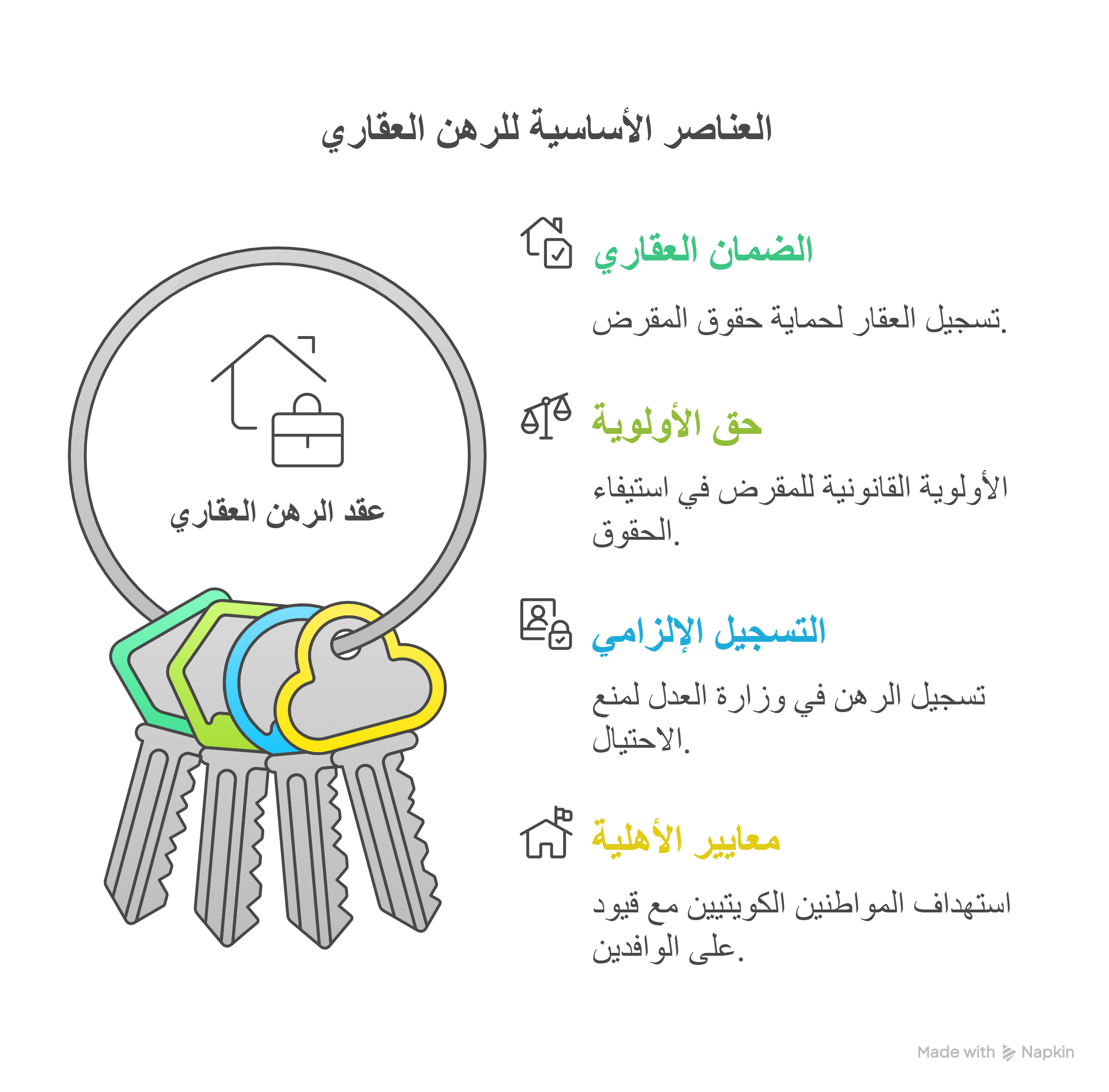 العناصر الأساسية للرهن العقاري